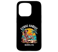 Coral Gables Florida Funny Skeleton in the Hot Sun Design Case for iPhone 15 Pro
