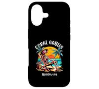 Coral Gables Florida Funny Skeleton in the Hot Sun Design Case for iPhone 17