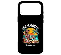 Coral Gables Florida Funny Skeleton in the Hot Sun Design Case for iPhone 17 Pro Max