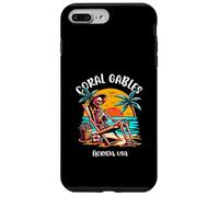Coral Gables Florida Funny Skeleton in the Hot Sun Design Case for iPhone 7 Plus/8 Plus