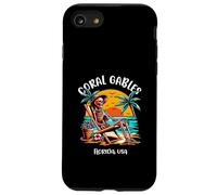 Coral Gables Florida Funny Skeleton in the Hot Sun Design Case for iPhone SE (2020) / 7/8