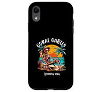 Coral Gables Florida Funny Skeleton in the Hot Sun Design Case for iPhone XR