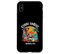 Coral Gables Florida Funny Skeleton in the Hot Sun Design Case for iPhone XS Max