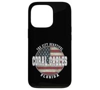 Coral Gables Florida, Vintage American flag Case for iPhone 13 Pro