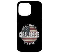 Coral Gables Florida, Vintage American flag Case for iPhone 14 Pro Max