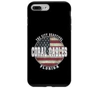 Coral Gables Florida, Vintage American flag Case for iPhone 7 Plus/8 Plus