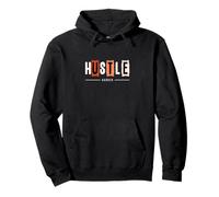 Coral Hustle Harder Coral Color Graphic Pullover Hoodie