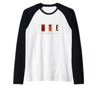 Coral Hustle Harder Coral Color Graphic Raglan Baseball Tee