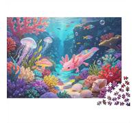 Coral Jellyfish Axolotl 1000pcs Mini Puzzle For Teens Challenging