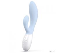 Coral Luxury Dual-Action Rabbit Vibrator by LELO - Powerful G-Spot & Clitoral Massager, Size 20 cm x 6.5 cm x 4.5 cm, Poids 0.150 Kg, Color Azul celeste