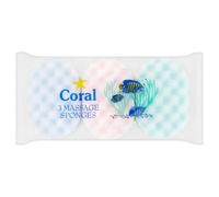 Coral Massage Sponge (Pack of 3) in Purple Coral Purple