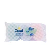 Coral Massage Sponge - 3 pcs
