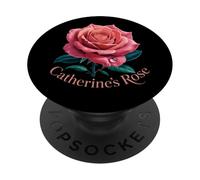 Coral Pink Rose Catherine Kate Princess of Wales Botanical PopSockets Adhesive PopGrip