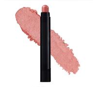 Coral-Pink Shimmer Crushed-Pearl Finish Eyeshadow Pencil - Waterproof Long-Lasting Buildable Blendable Smudgeproof Crease-Proof High-Pigmentation Glitter Stick For Mature Women, Radiant Natural Glow,