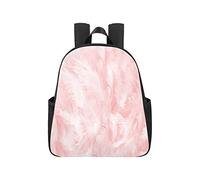 Coral Pink Vintage Color Trends Feather Te Travel Backpacks 12.40x5.12x14.17inch Purse Backpack Multipurpose Casual Travel Backpack Business Travel School,Office