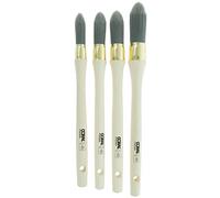 Coral Precision Round Sash Paint Brush Set X 4 Synthetic 15mm,18mm,21mm,25mm