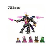 (CORAL RED) King Temple Wolf Mask Shadow Dojo Destiny Bounty Race Against Time Dragon Stone Shrine Snake Model Building Block Toy