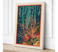 Coral Reef Ascendant Coastal Canvas Wall Art Print 18x12 Inch