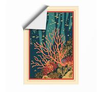Coral Reef Ascendant Coastal Unframed Wall Art Print A3 (42×29.7cm), Wall Decor for Living Room, Bedroom, Office & Home, Art Gift