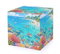 Coral Reef Bay Magic Cube,The Original 3x3 Cube,Speed Cube Problem-Solving Brain Teaser,Easy Turning Sensory Puzzle Toy,Sensory Stress Relief Form Fidget Toys