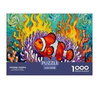 Coral Reef Clownfish Jigsaw Puzzles for Adults Interesting Puzzle Game 1000 Jigsaws Educational Games for Adults Gifts 52x38cm/1000pcs