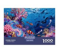 Coral Reef Clownfish Jigsaw Puzzles for Adults Interesting Puzzle Game 1000 Pieces Brain Challenge Home Decoration Gifts 70x50cm/1000pcs