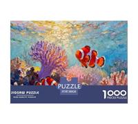 Coral Reef Clownfish Jigsaw Puzzles for Adults Kids Interesting Puzzles 1000 Piece Impossible Puzzle for Adults Gifts 38x26cm/1000pcs