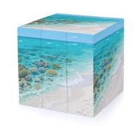 Coral Reef Coast Magic Cube,The Original 3x3 Cube,Speed Cube Problem-Solving Brain Teaser,Easy Turning Sensory Puzzle Toy,Sensory Stress Relief Form Fidget Toys