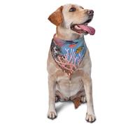 Coral Reef Dog Bandana Pet Scarf Accessories for Small Medium Dogs Cats Photo Prop, Triangle Pet Bandanas Adjustable Puppy Bib Washable Dog Kerchief Puppy Neckerchief