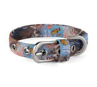 Coral Reef Dog Collar, Soft Comfortable Pet Collar for Small & Medium Dogs, Adjustable Durable Cat Collars for Puppies