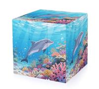 Coral Reef Dolphin Magic Cube,The Original 3x3 Cube,Speed Cube Problem-Solving Brain Teaser,Easy Turning Sensory Puzzle Toy,Sensory Stress Relief Form Fidget Toys