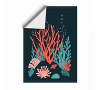 Coral Reef Dreams Coastal Unframed Wall Art Print A4 (29.7×21cm), Wall Decor for Living Room, Bedroom, Office & Home, Art Gift
