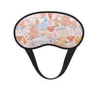 Coral Reef Elastic Band Eye Mask for Sleeping, Blackout Sleep Mask Block Light, Comfortable Travel Nap