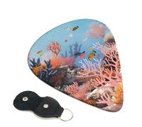 Coral Reef Guitar Picks 6-Pack - Pick Set (0.46mm / 0.71mm / 0.96mm) Suitable For Guitar And Ukulele Playing