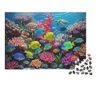 Coral Reef Jigsaw Puzzles 1000Pc Recycled Material Tropical Fish Puzzles for Elderly Puzzle Game Props Interesting Family Game Props for Adults 70x50cm/1000pcs