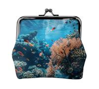 Coral Reef Lightweight Wallet Minimalist Wallet For Daily Commute And Travel Adventures, Black, One Size, Art Deco