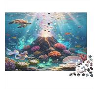 Coral Reef Ocean World Jigsaw Puzzle for Adults 1000 Piece Jigsaw Puzzle Underwater Marine Life Puzzle Game for Family Relaxing Home Decor Gift 52x38cm/1000pcs