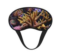 Coral Reef Print Adults Washable Eye Mask for Sleeping Blocking Nap for Travel Camping Night Rest