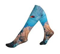 Coral Reef Print Compression Running Socks For Men And Women Athletic Socks For Everyday Use Socks