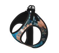 Coral Reef Print Dog Harness Adjustable Walk Puppy Harnesses Leash Clips Pet Harnesses Training Pet Vest