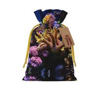 Coral Reef Print Drawstring Pouch For Gifts,Reusable Adorable Gift Bags,Perfect For Jewelry And More