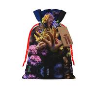 Coral Reef Print Drawstring Pouch For Gifts,Reusable Adorable Gift Bags,Perfect For Jewelry And More