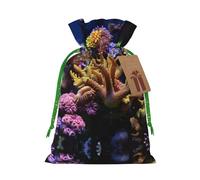 Coral Reef Print Drawstring Pouch For Gifts,Reusable Adorable Gift Bags,Perfect For Jewelry And More
