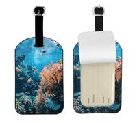 Coral Reef Print Elegant Tag Stylish tag Luggage Tag 4.3 x 2.76 Inch for Suitcases Travel Bags