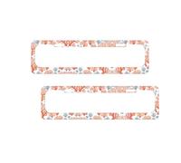 Coral Reef Print License Plate Frames Aluminum Metal License Plate Holder Covers Rustproof Waterproof Decorative Sign Frames