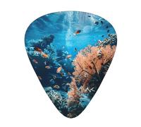 Coral Reef Print Organizer Storage Box Different Thickness Guitar Picks For Acoustic Guitar