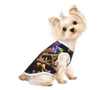 Coral Reef Print Pet T-Shirt Vest Soft Stretchy Apparel Wear Fashion Tank Top for Indoor Outdoor Use