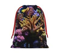 Coral Reef Print Practical Drawstring Gift Travel Pouches Men Women Multiple Occasion Daily Carry