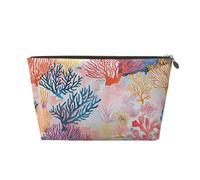 Coral Reef Printed Travel Toiletry Bag - Handbag Organizer, Purse Organiser Insert Handbag,Inner Storage Bag in Bag with Zipper Bag