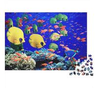 Coral Reef Senior Puzzles 1000 Piece Recycled Tropical Fish Jigsaw Puzzles Puzzle Game Props Family Gaming Time Educational Game Challenge Gift 52x38cm/1000pcs
